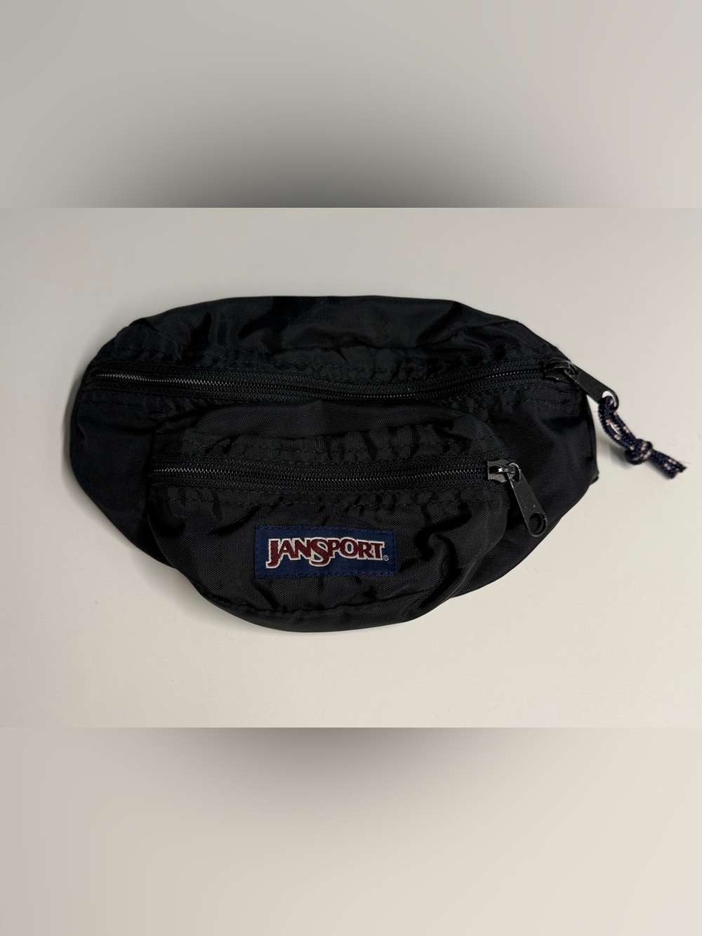 Jansport Black Nylon Waist Pack with Front Logo